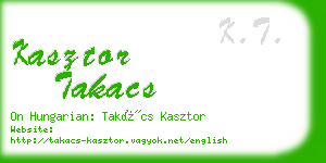 kasztor takacs business card